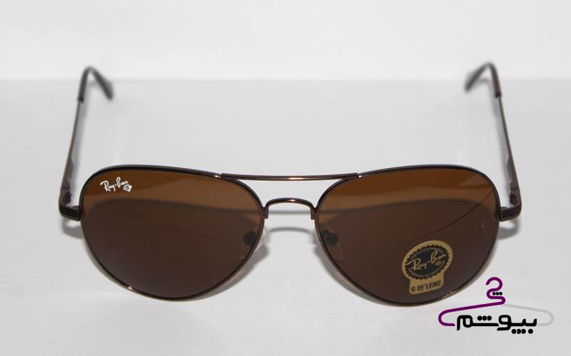 عینک آفتابی خلبانی قهوه‌ای Rayban کد 227